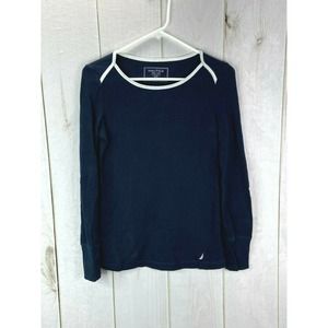 Nautica Sleepwear Long Sleeve Flannel T Shirt Top